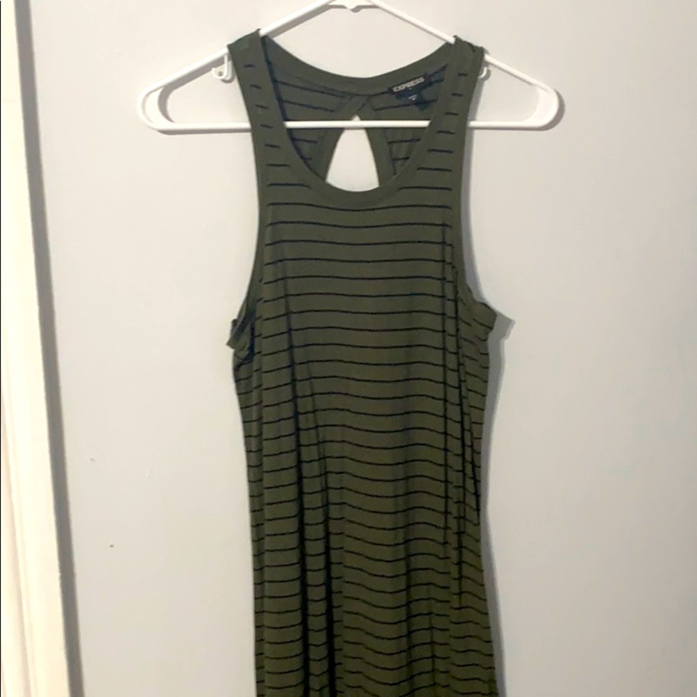 Express Green & black striped body con